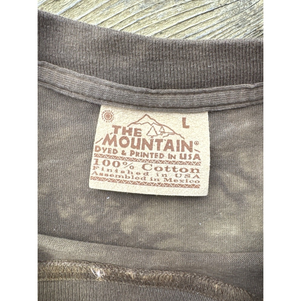 Vintage The Mountain Wolf Native American Tie Dye T Shirt Brown Graphic Mens L - Picture 9 of 10